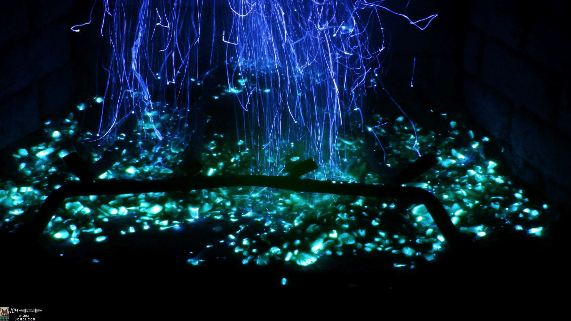 Long exposure still image from the JCMDI fireplace coals video V13860b